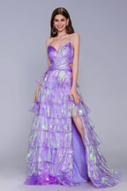 Elegant A Line Maxi Organza Prom Dress for Prom