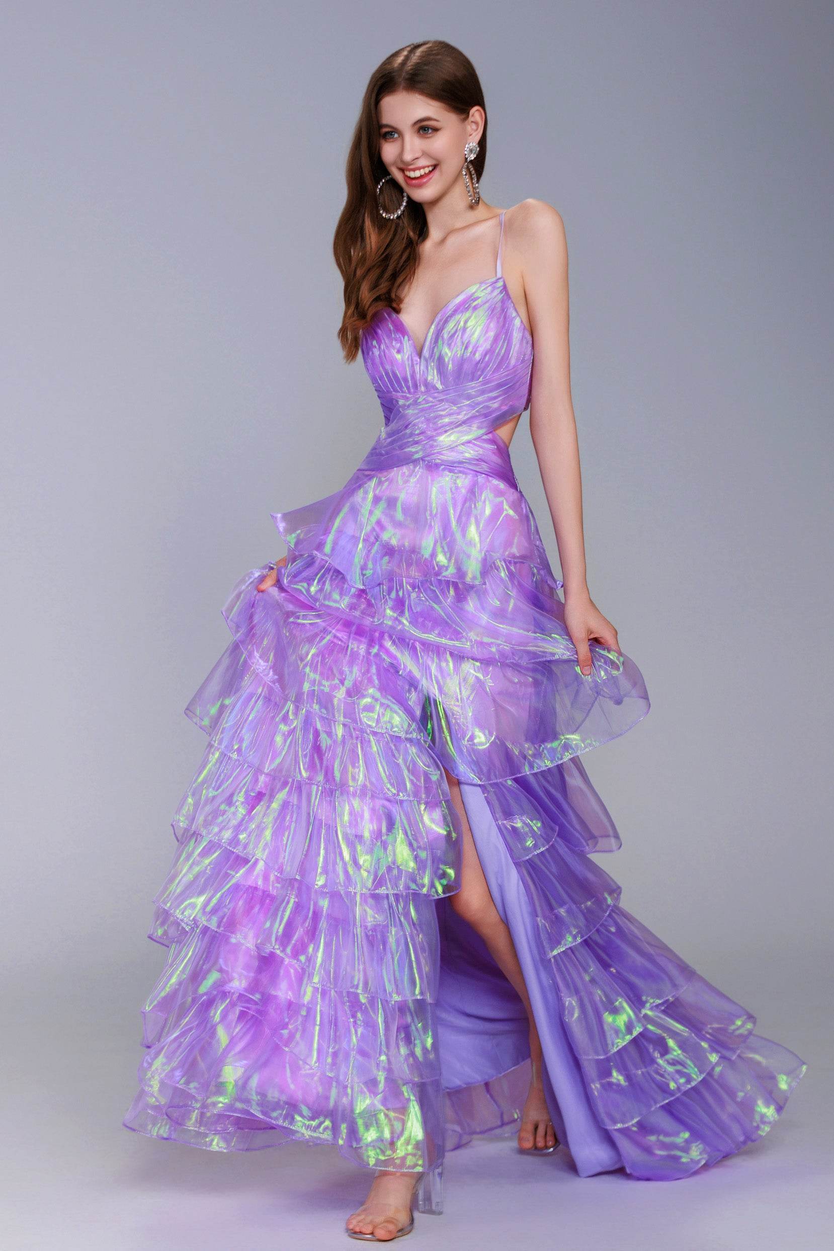 Elegant A Line Maxi Organza Prom Dress for Prom