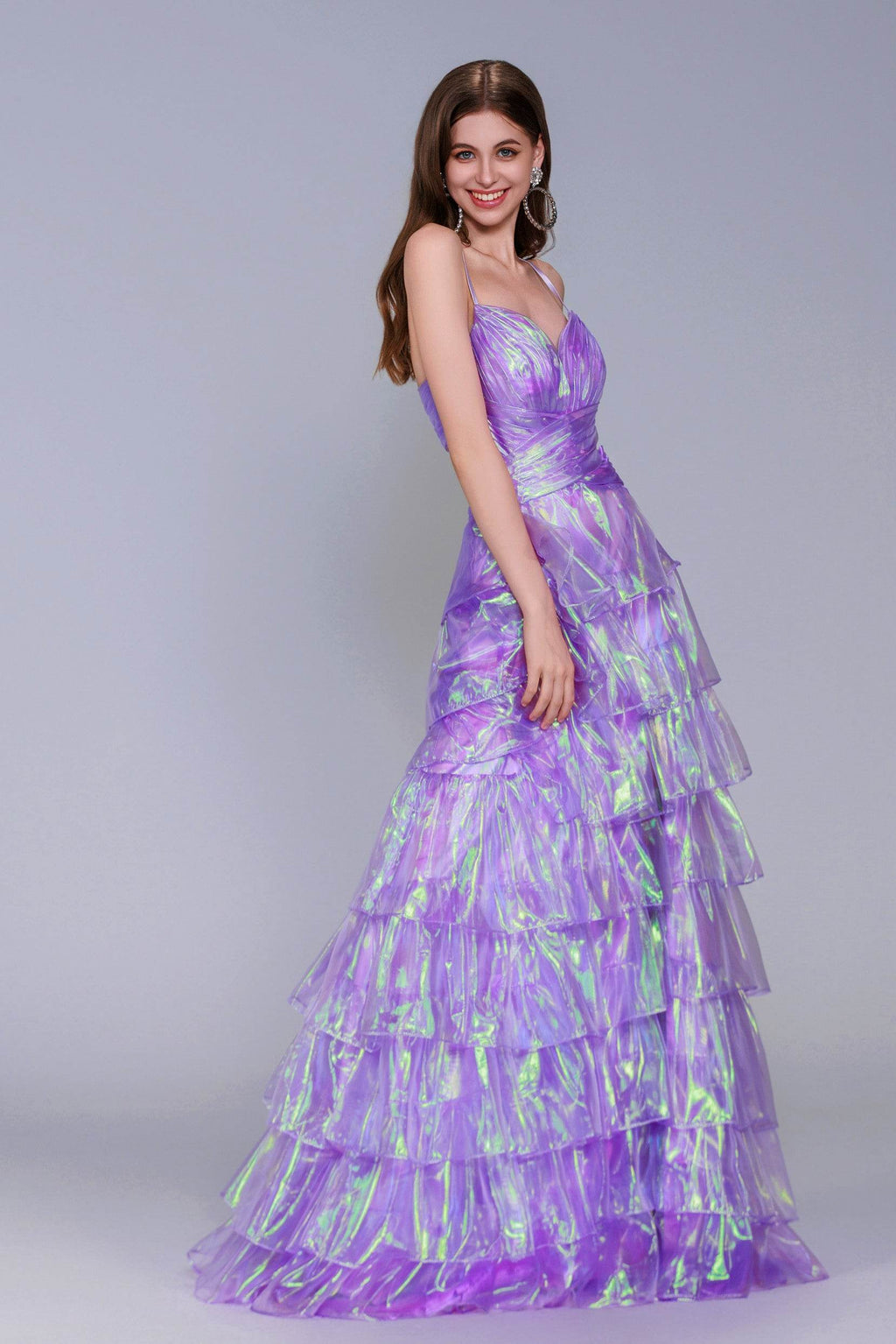 Elegant A Line Maxi Organza Prom Dress for Prom