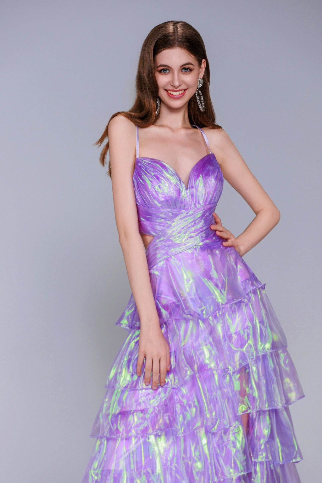 Elegant A Line Maxi Organza Prom Dress for Prom