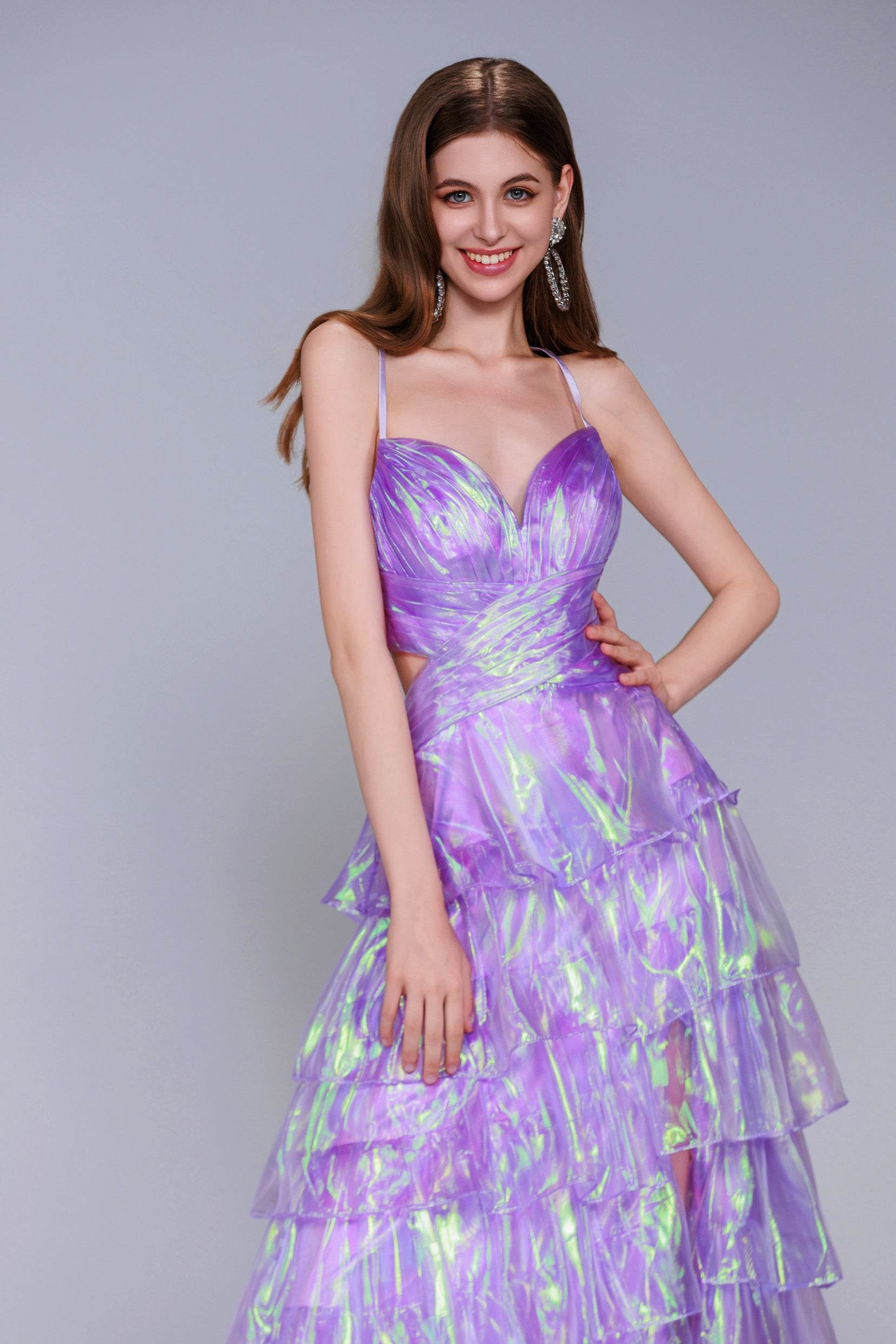 Elegant A Line Maxi Organza Prom Dress for Prom