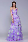 Elegant A Line Maxi Organza Prom Dress for Prom