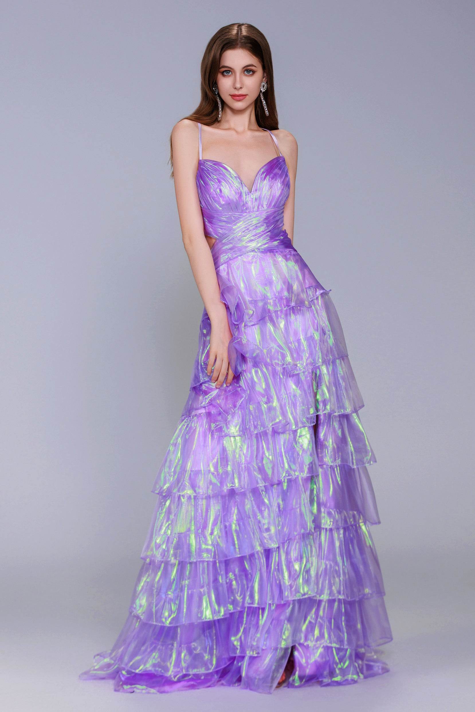 Elegant A Line Maxi Organza Prom Dress for Prom