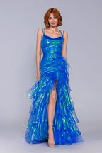 Elegant A Line Maxi Organza Prom Dress for Prom