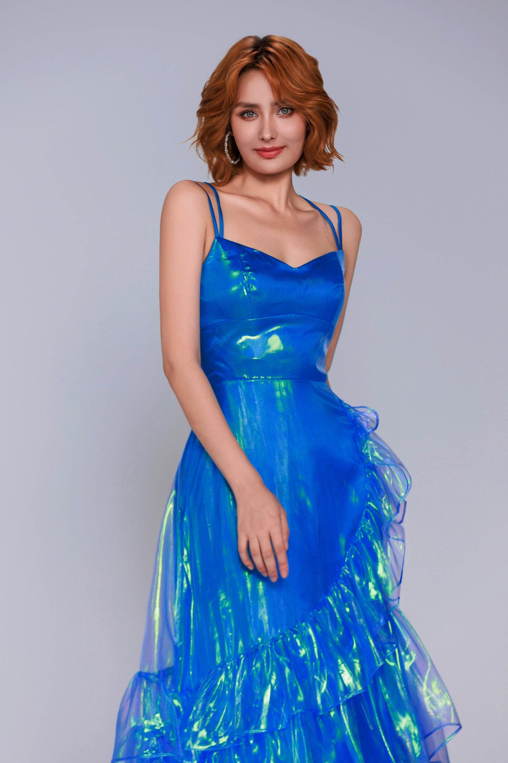 Elegant A Line Maxi Organza Prom Dress for Prom