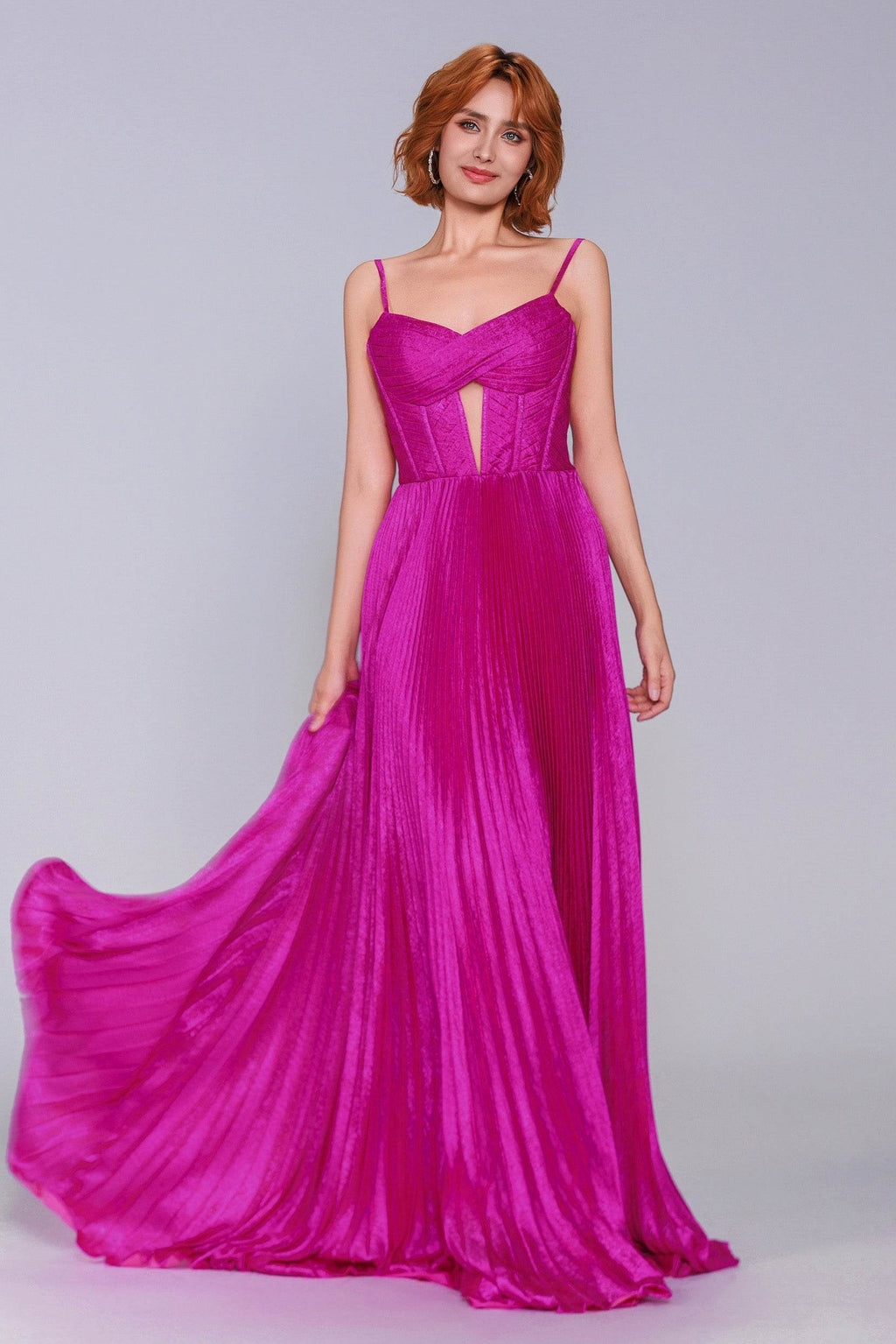 Elegant A Line Maxi Metallic Prom Dress for Prom