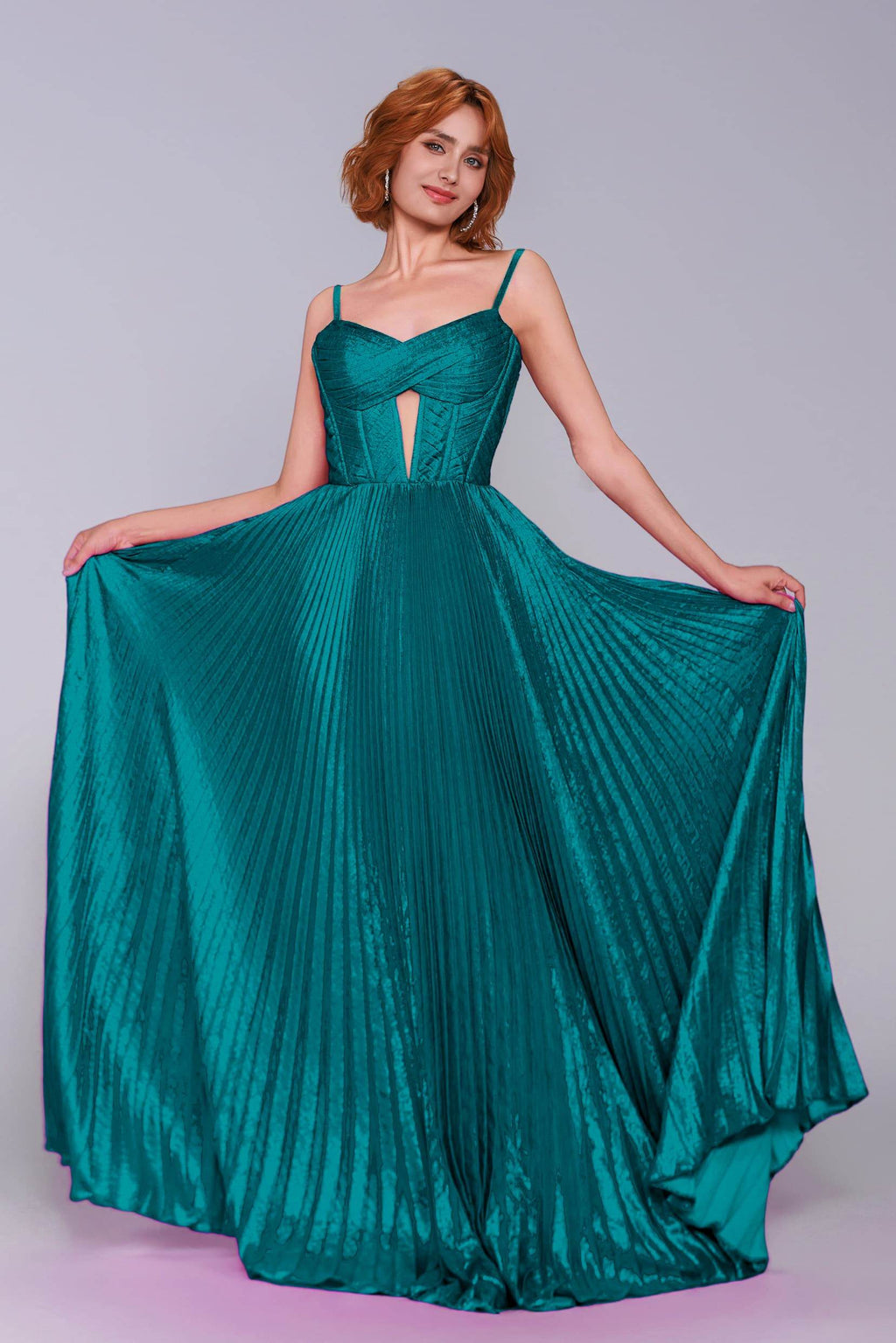 Elegant A Line Maxi Metallic Prom Dress for Prom