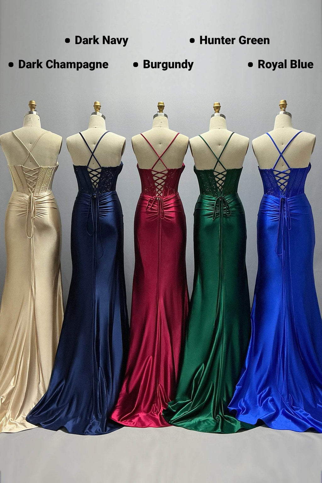 Elegant Sheath Column Maxi Stretch Satin Prom Dress for Prom
