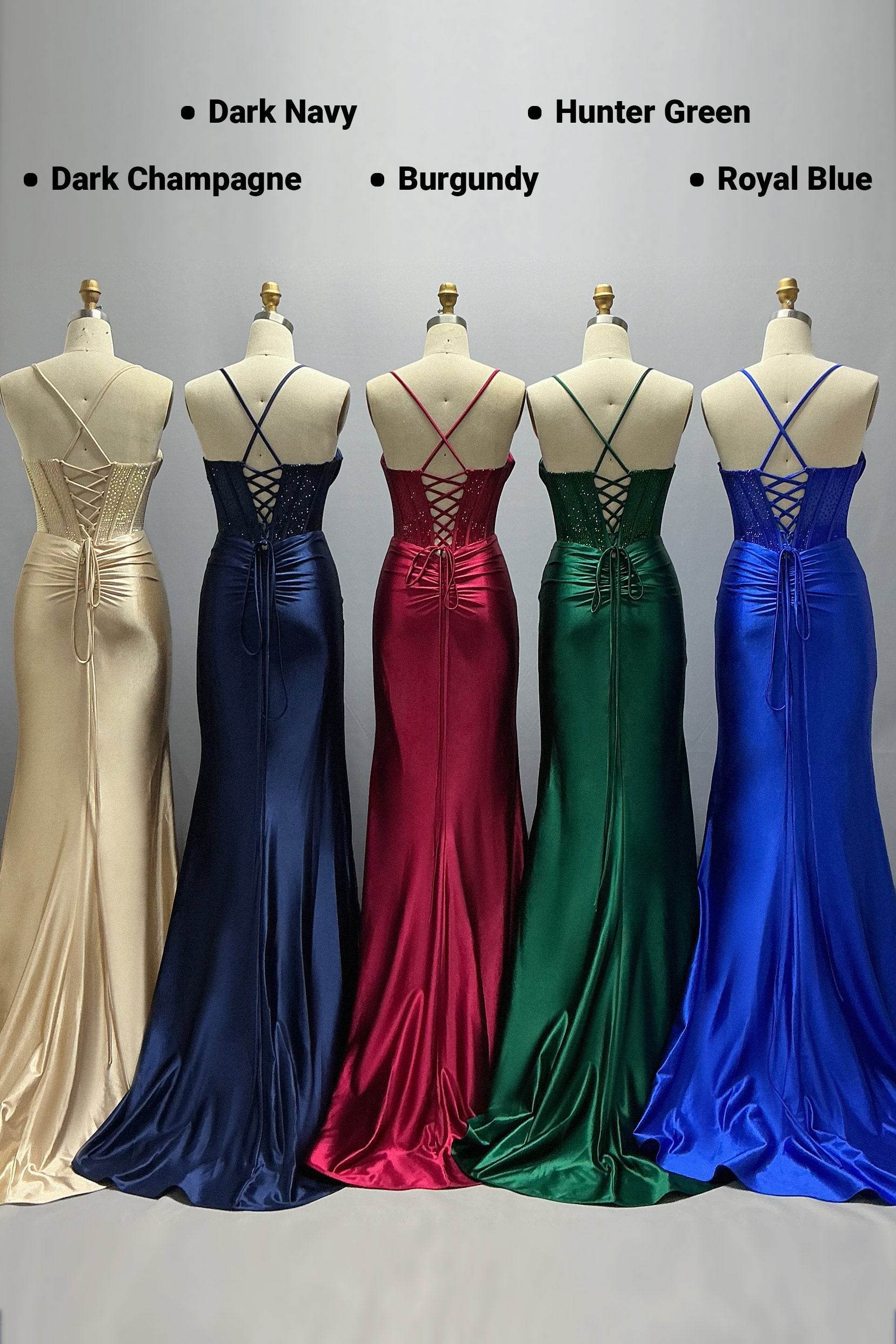 Elegant Sheath Column Maxi Stretch Satin Prom Dress for Prom