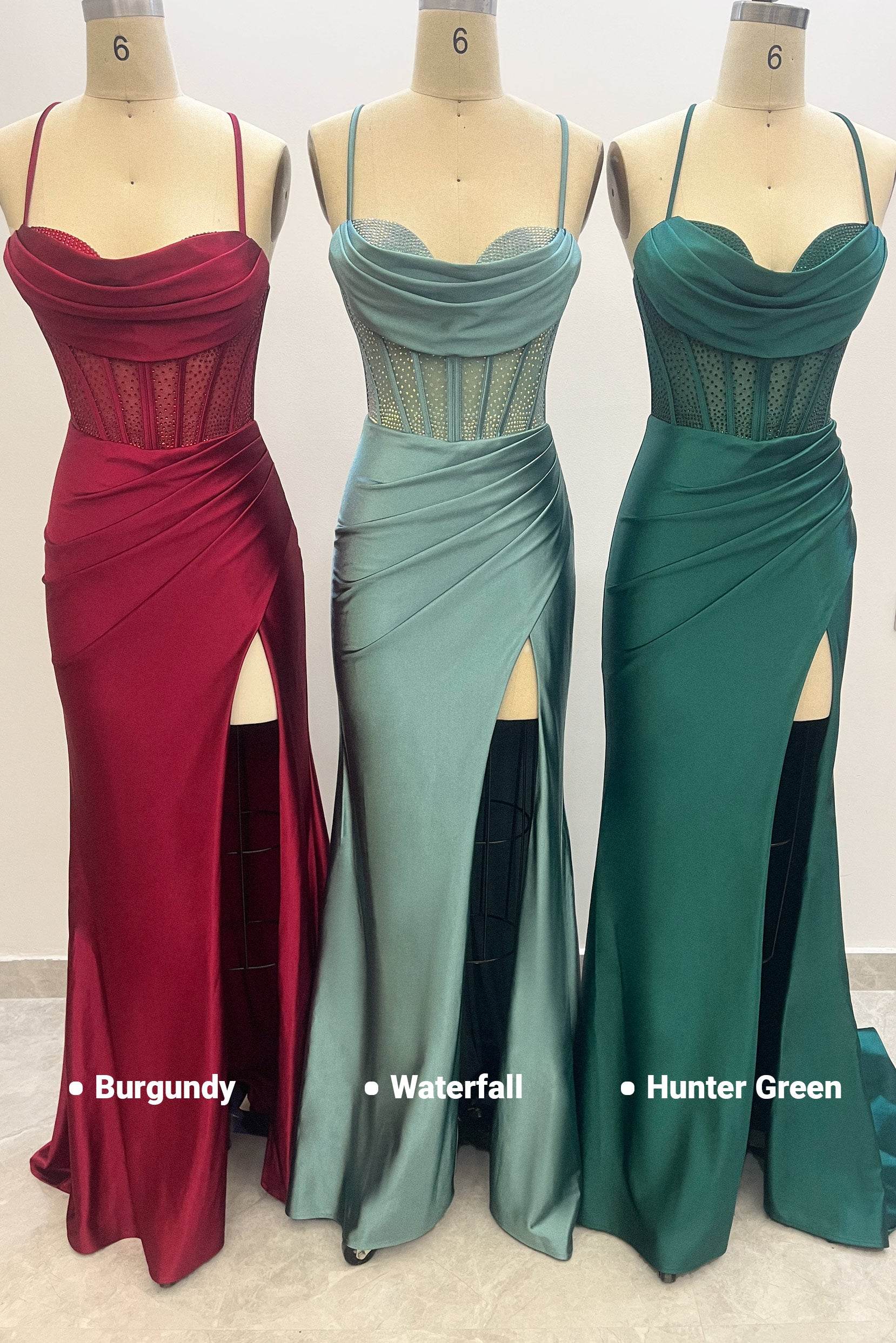 Elegant Sheath Column Maxi Stretch Satin Prom Dress for Prom