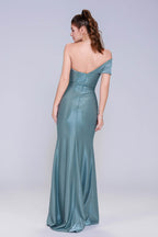 Elegant Sheath Column Maxi Stretch Crepe Prom Dress for Prom