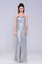 Elegant Sheath Column Maxi Hot Stamping Cloth Prom Dress for Prom