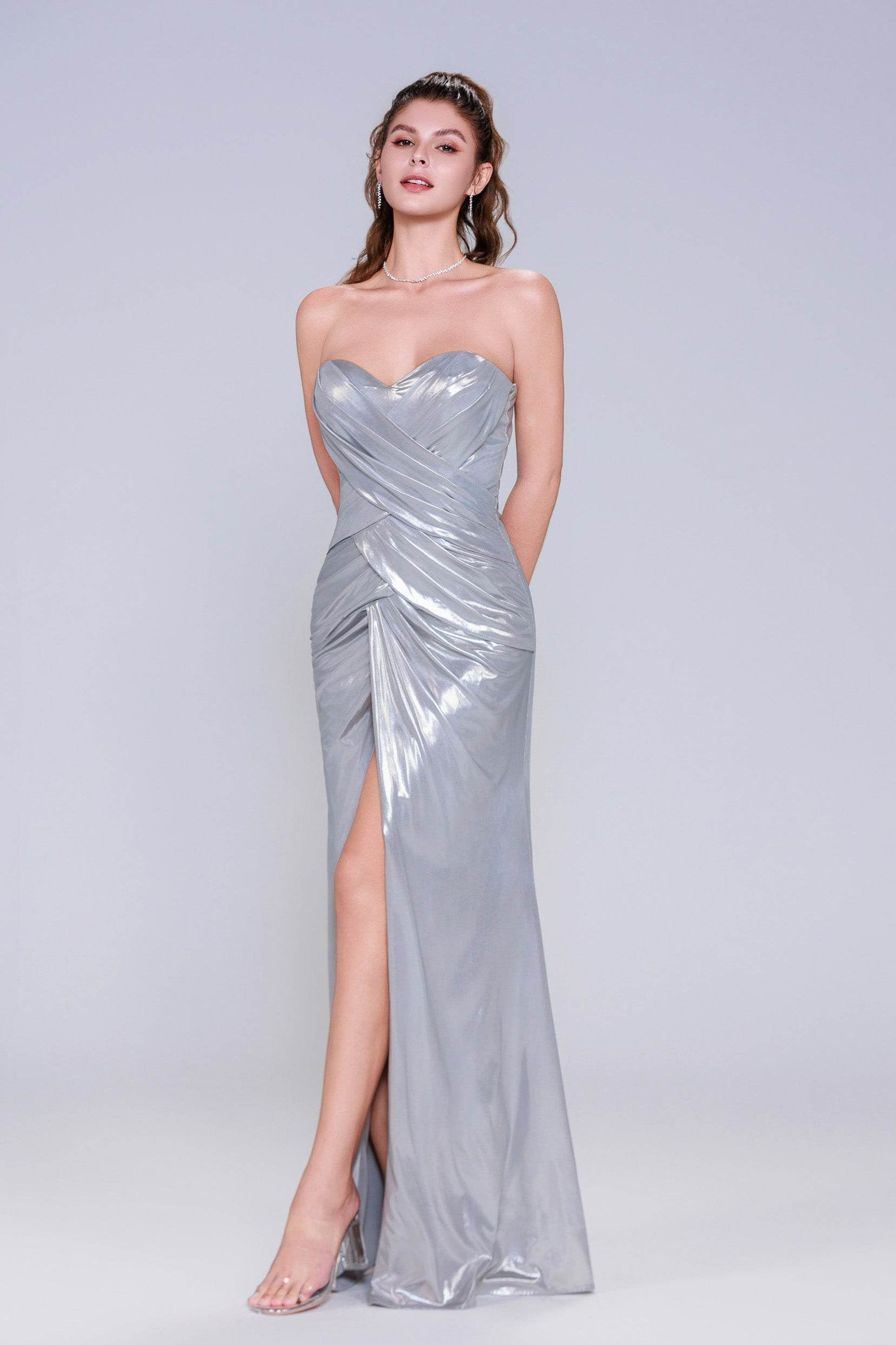Elegant Sheath Column Maxi Hot Stamping Cloth Prom Dress for Prom