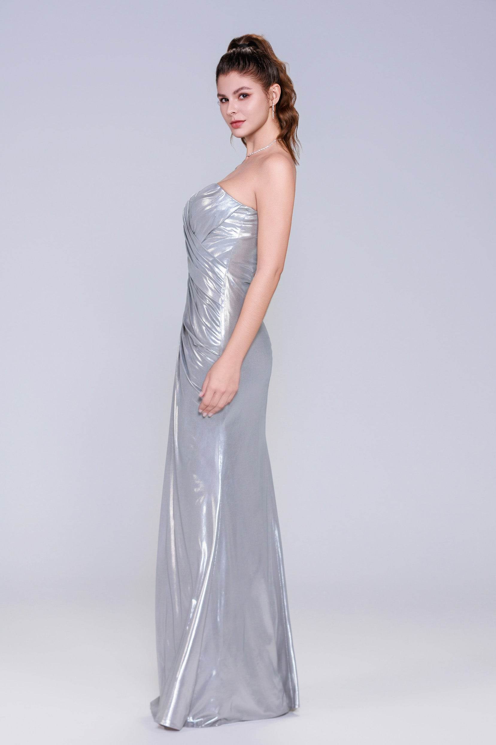 Elegant Sheath Column Maxi Hot Stamping Cloth Prom Dress for Prom