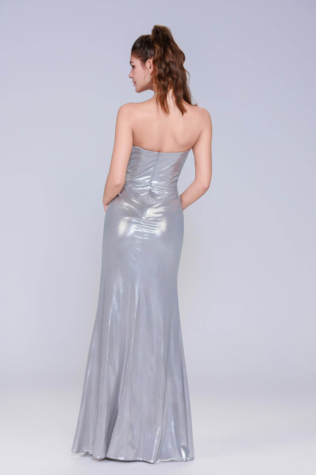 Elegant Sheath Column Maxi Hot Stamping Cloth Prom Dress for Prom