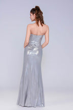 Elegant Sheath Column Maxi Hot Stamping Cloth Prom Dress for Prom