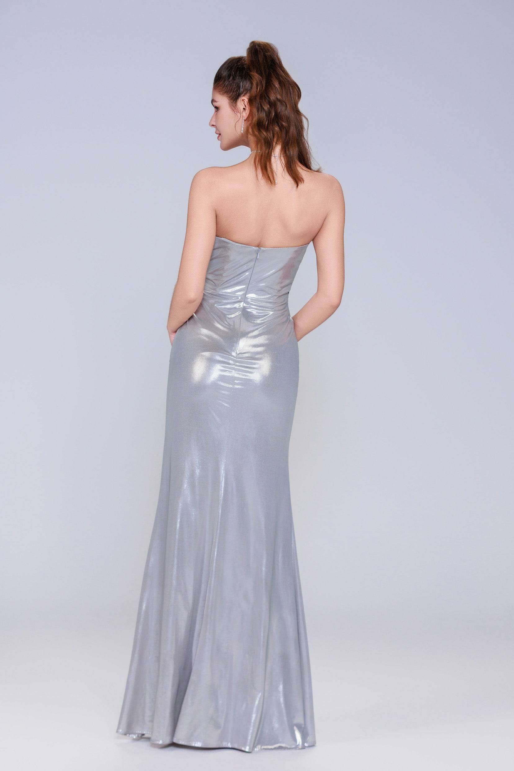Elegant Sheath Column Maxi Hot Stamping Cloth Prom Dress for Prom