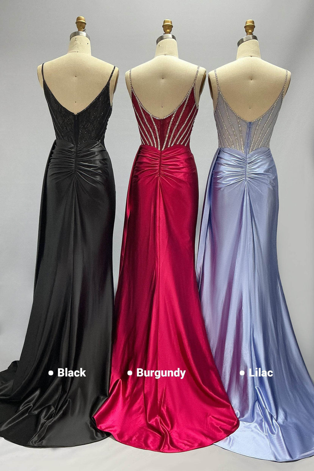 Elegant Sheath Column Sweep Brush Train Stretch Satin Prom Dress for Prom