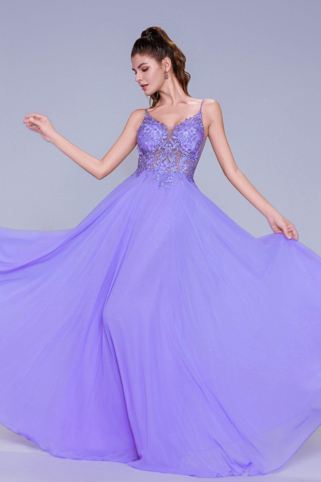Elegant A Line Maxi Chiffon Prom Dress for Prom