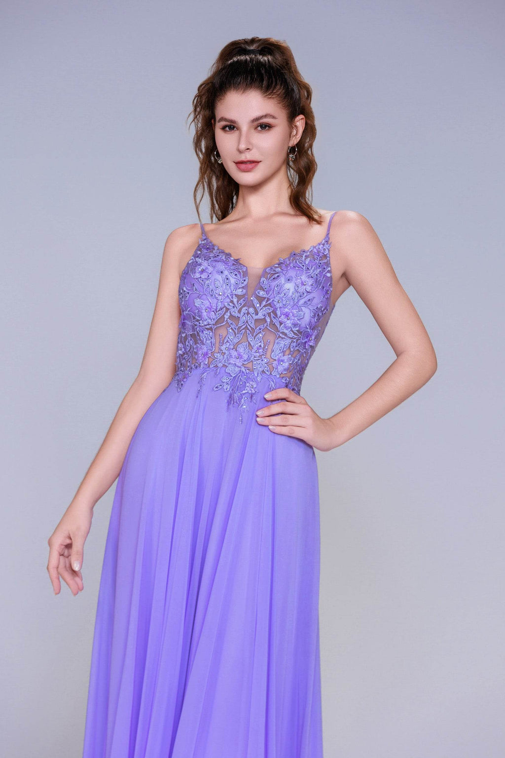 Elegant A Line Maxi Chiffon Prom Dress for Prom