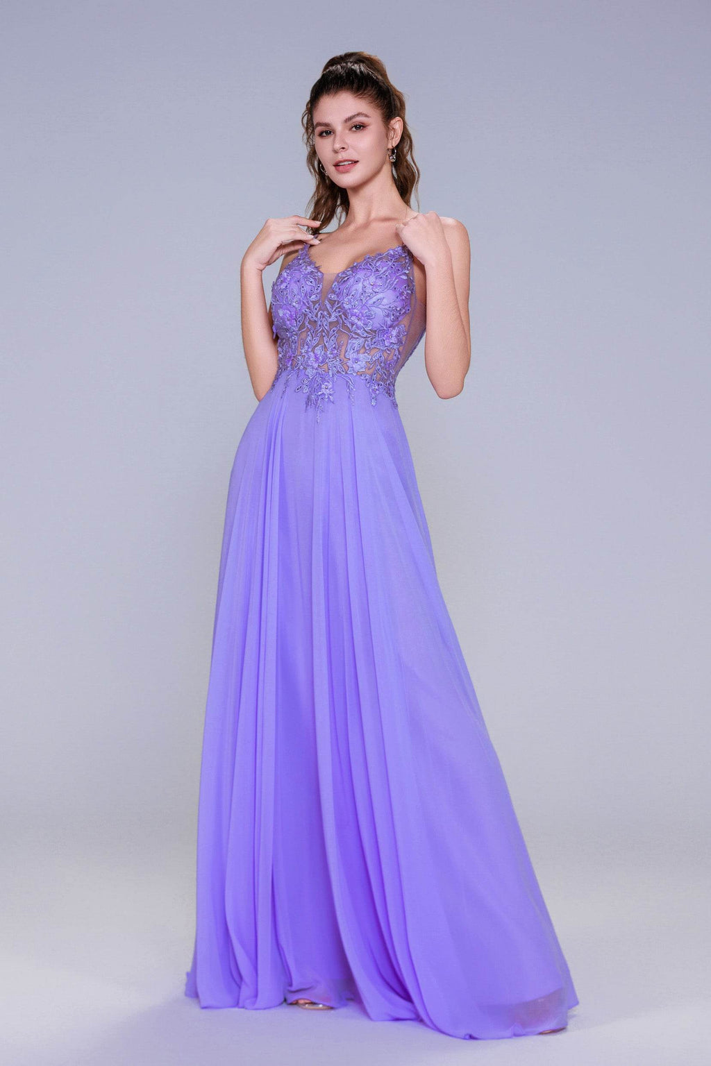 Elegant A Line Maxi Chiffon Prom Dress for Prom