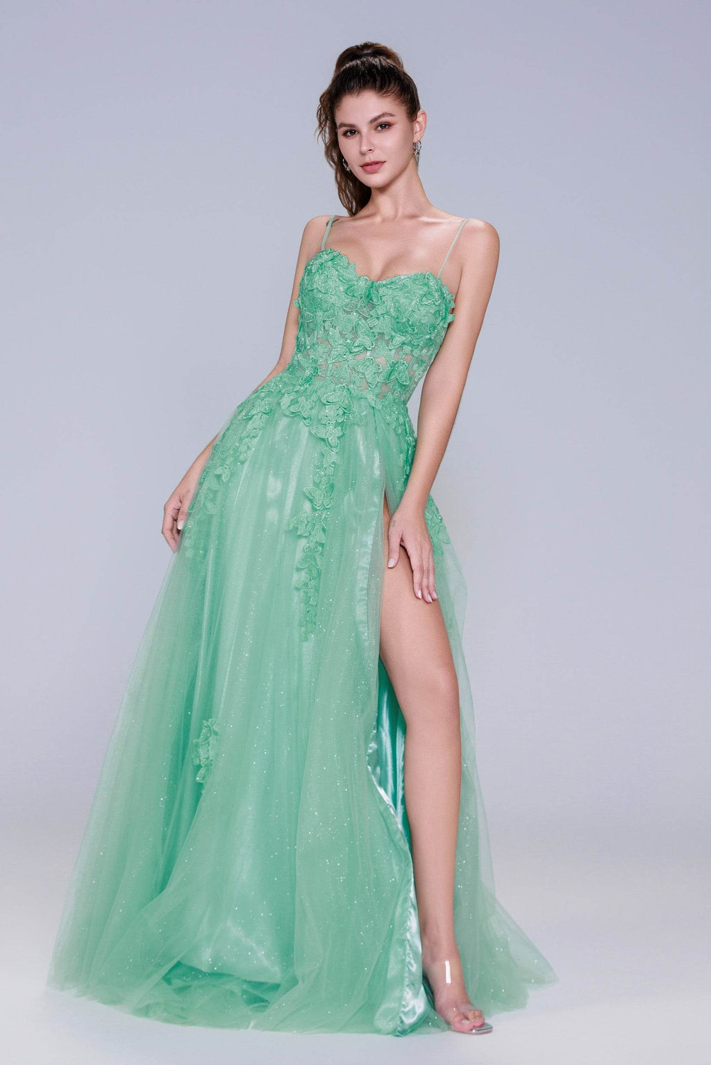 Elegant A Line Maxi Tulle Prom Dress for Prom