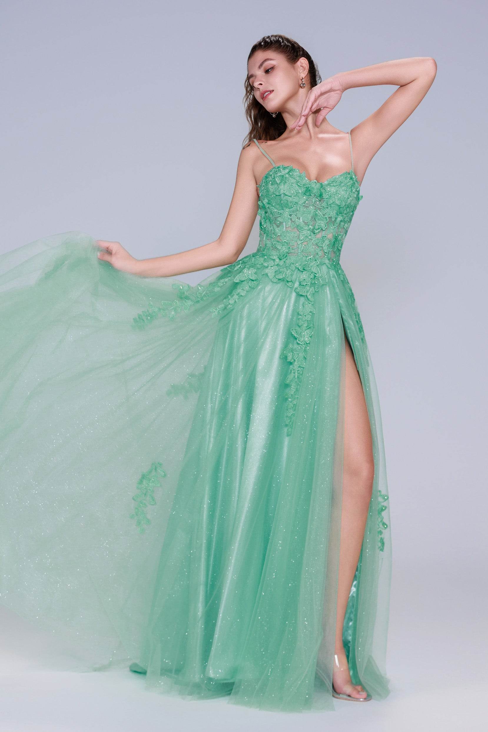 Elegant A Line Maxi Tulle Prom Dress for Prom