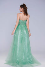 Elegant A Line Maxi Tulle Prom Dress for Prom