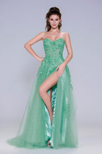 Elegant A Line Maxi Tulle Prom Dress for Prom