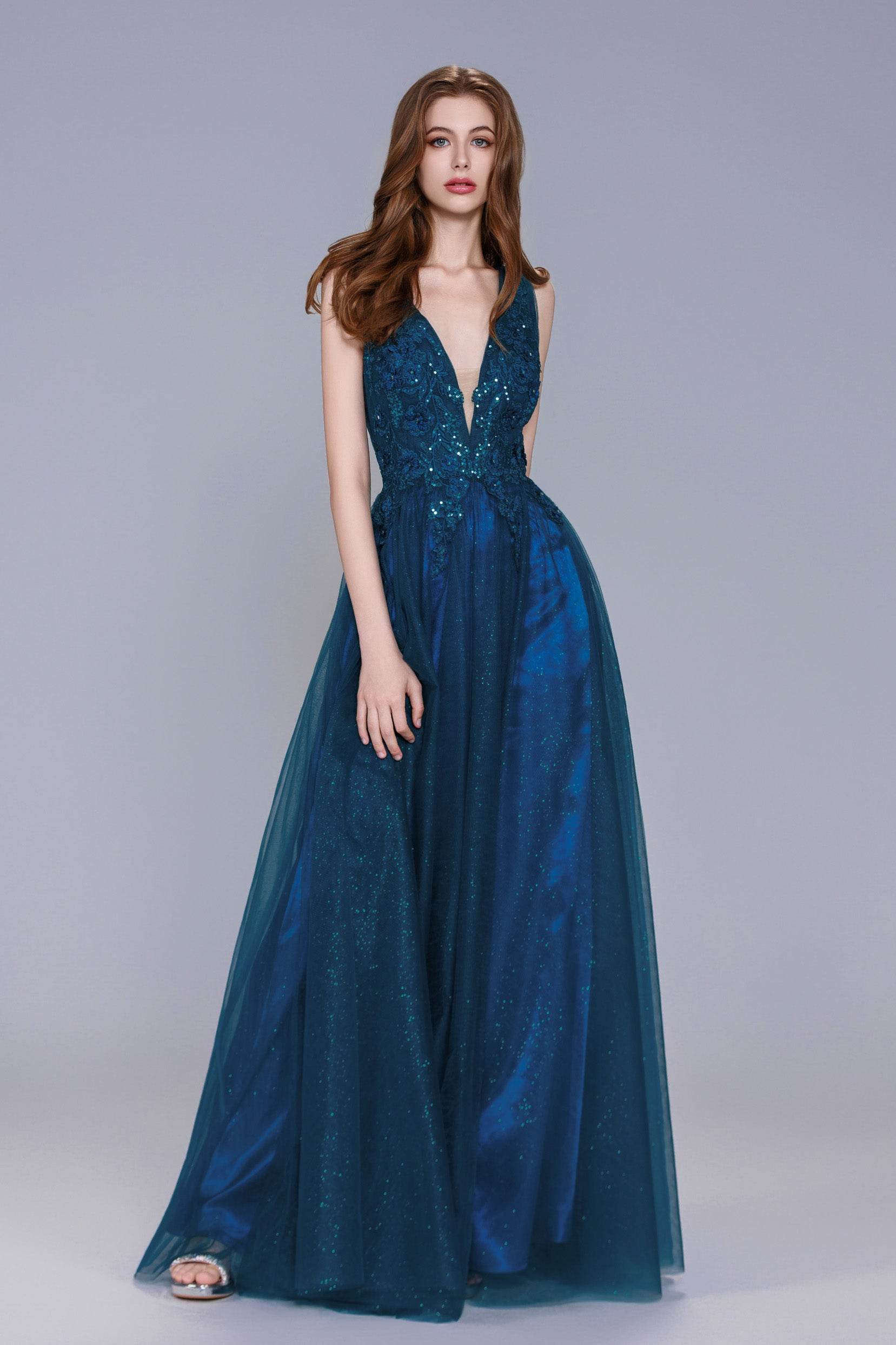 Elegant A Line Maxi Tulle Prom Dress for Prom