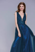 Elegant A Line Maxi Tulle Prom Dress for Prom