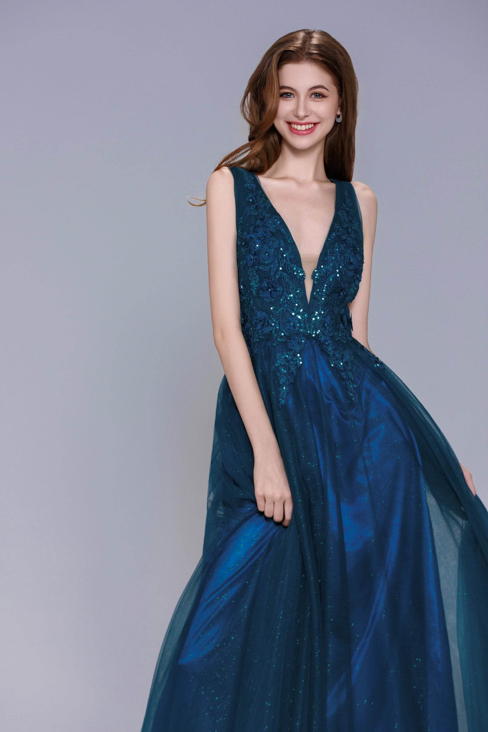 Elegant A Line Maxi Tulle Prom Dress for Prom