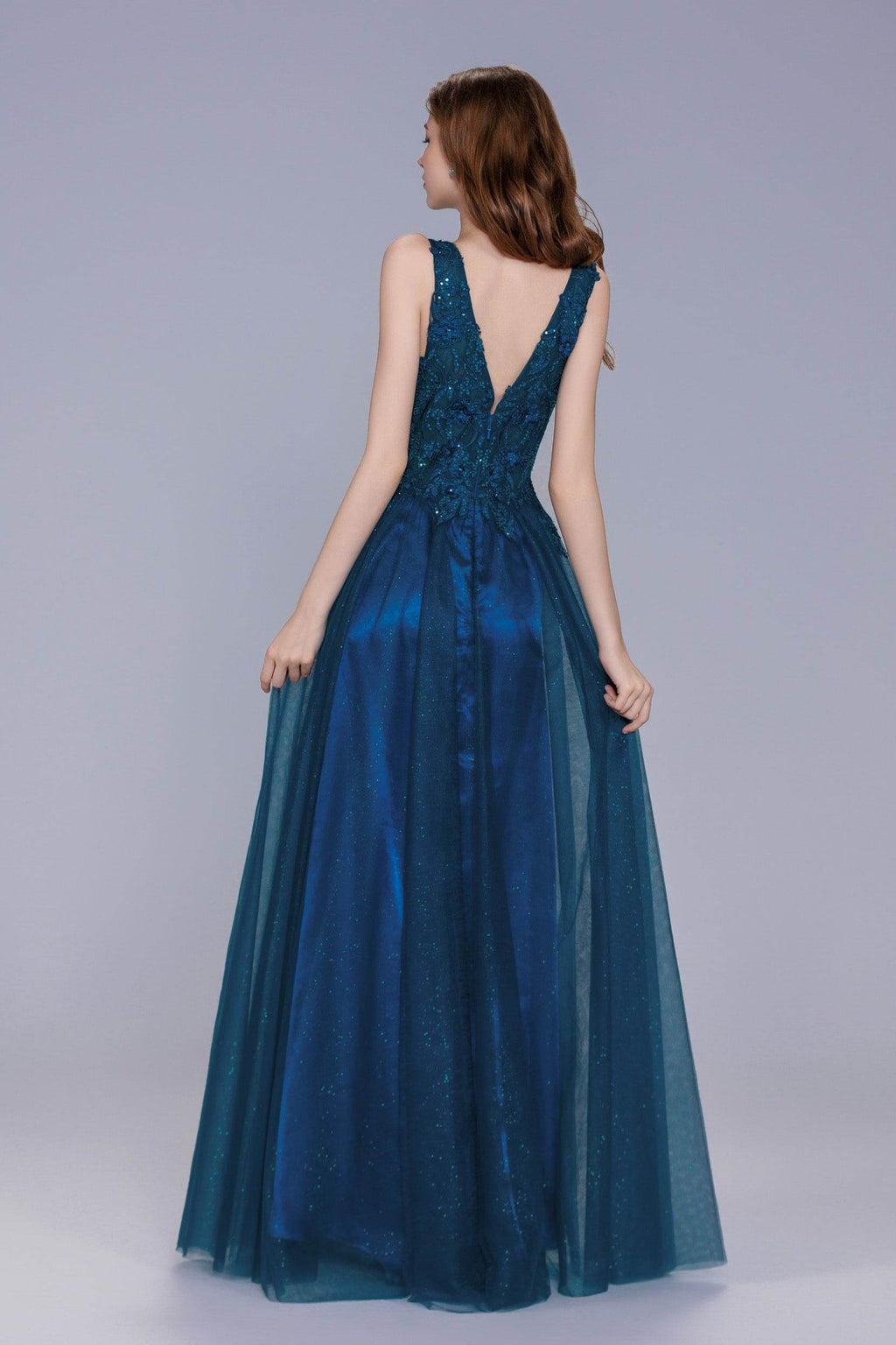Elegant A Line Maxi Tulle Prom Dress for Prom