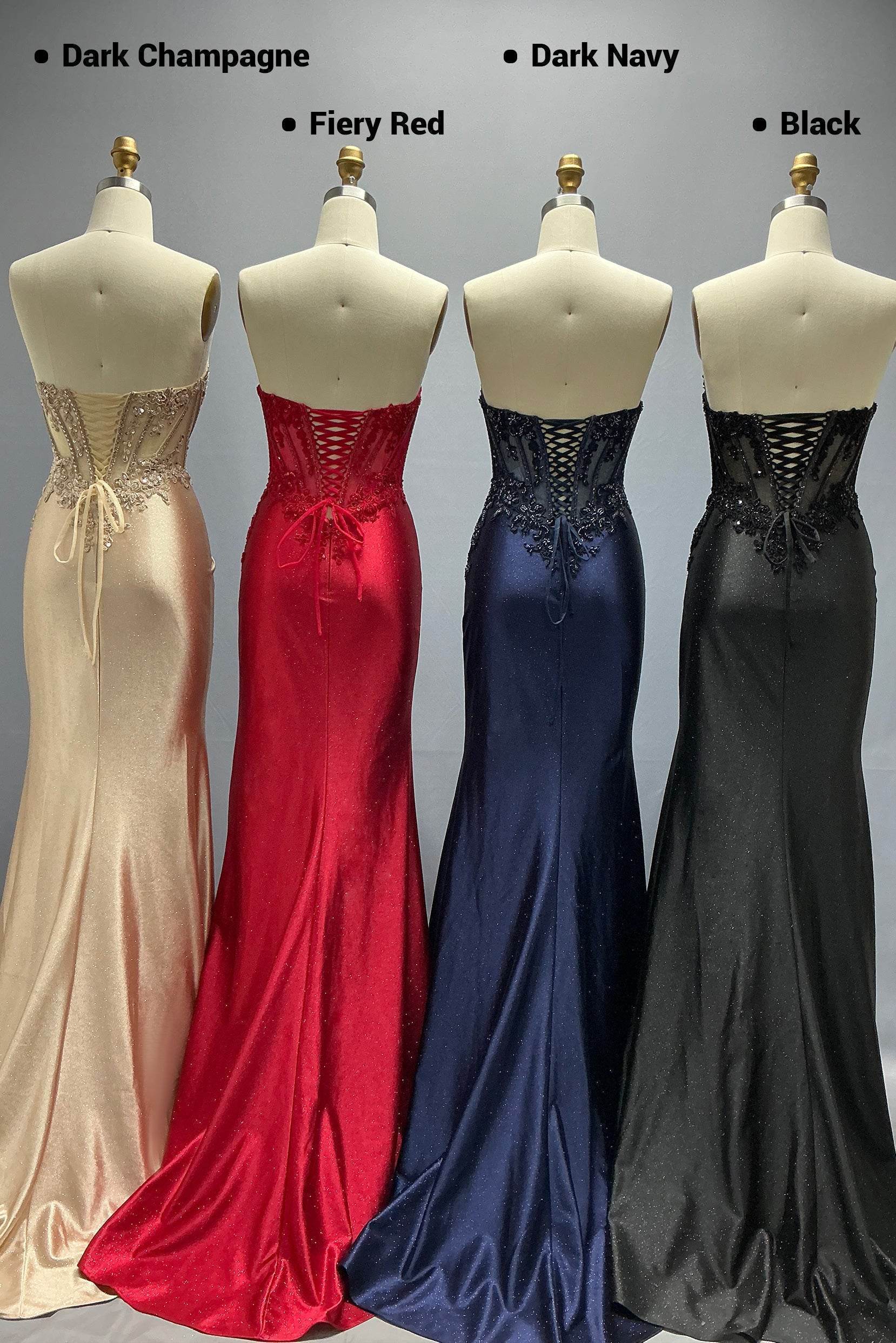 Elegant Sheath Column Sweep Brush Train Stretch Satin Prom Dress for Prom