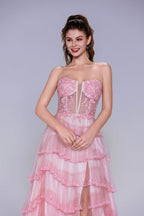 Elegant Ball Gown Sweep Brush Train Tulle Prom Dress for Prom