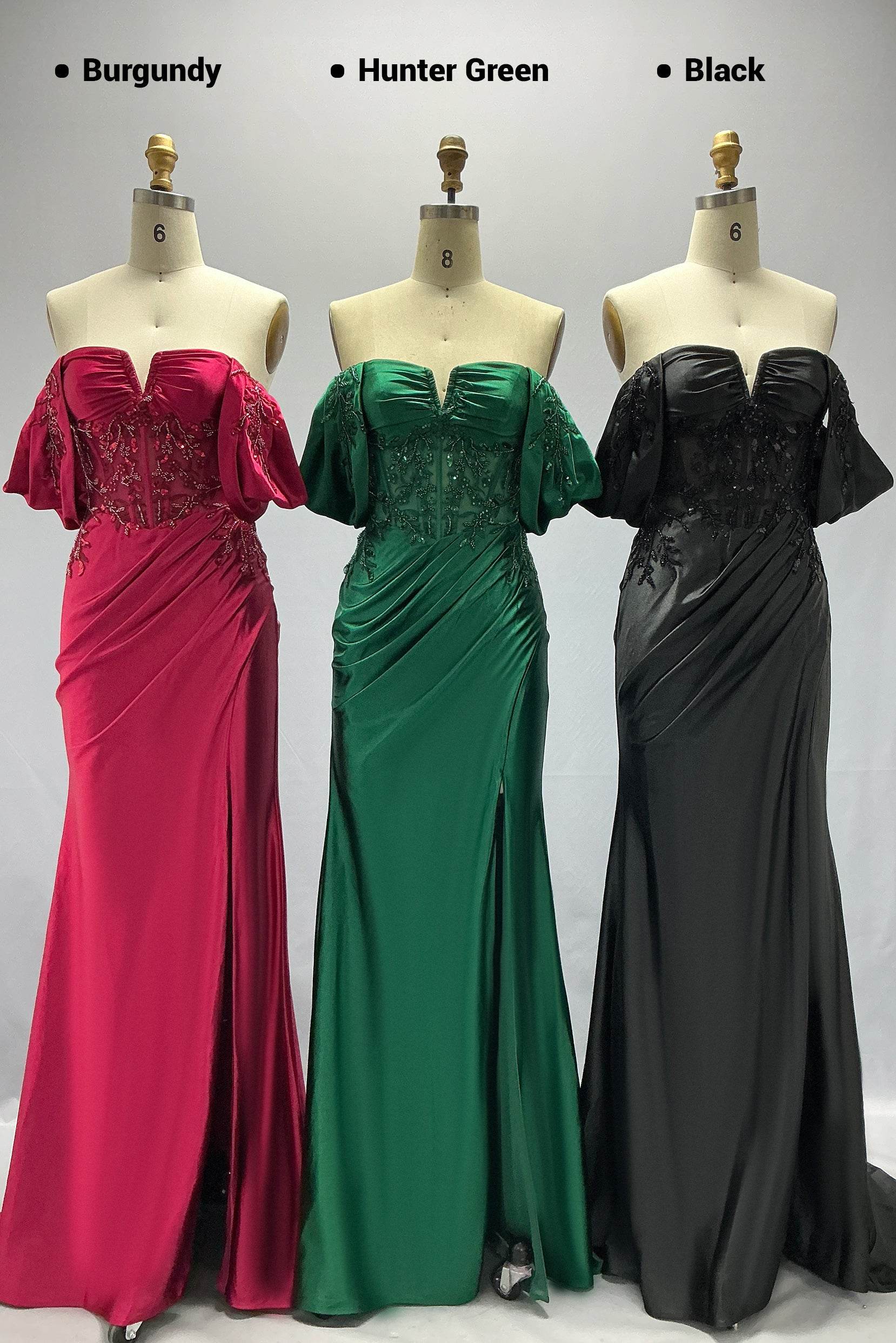 Elegant Sheath Column Sweep Brush Train Stretch Satin Prom Dress for Prom