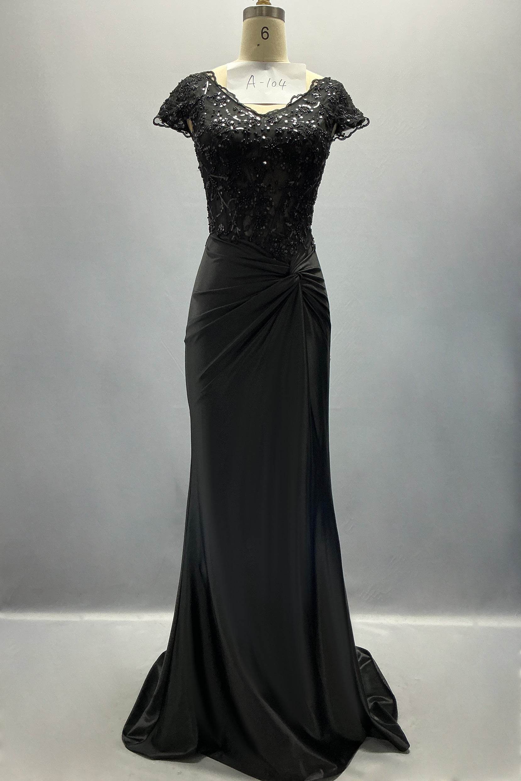 Elegant Sheath Column Sweep Brush Train Stretch Satin Prom Dress for Prom