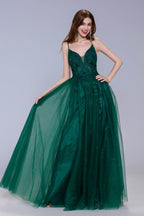 Elegant A Line Maxi Tulle Prom Dress for Prom