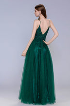Elegant A Line Maxi Tulle Prom Dress for Prom