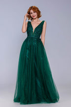 Elegant A Line Maxi Tulle Prom Dress for Prom