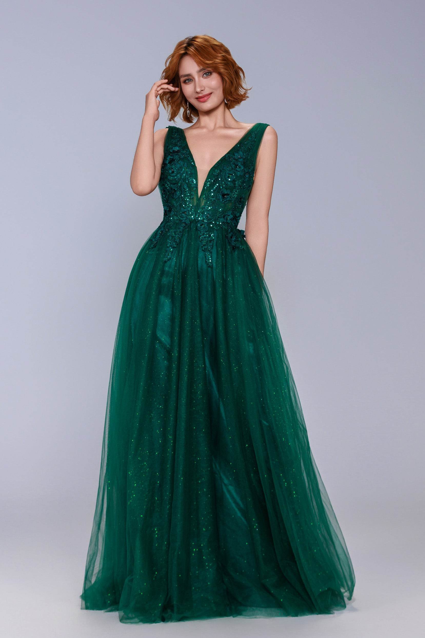 Elegant A Line Maxi Tulle Prom Dress for Prom