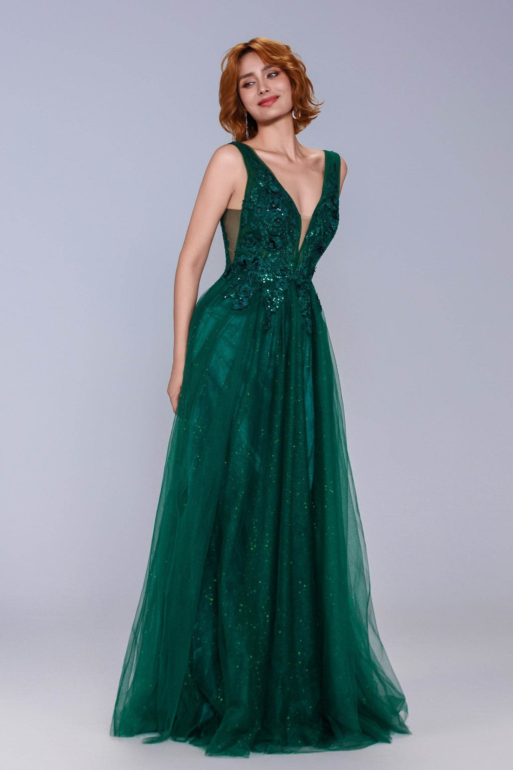 Elegant A Line Maxi Tulle Prom Dress for Prom