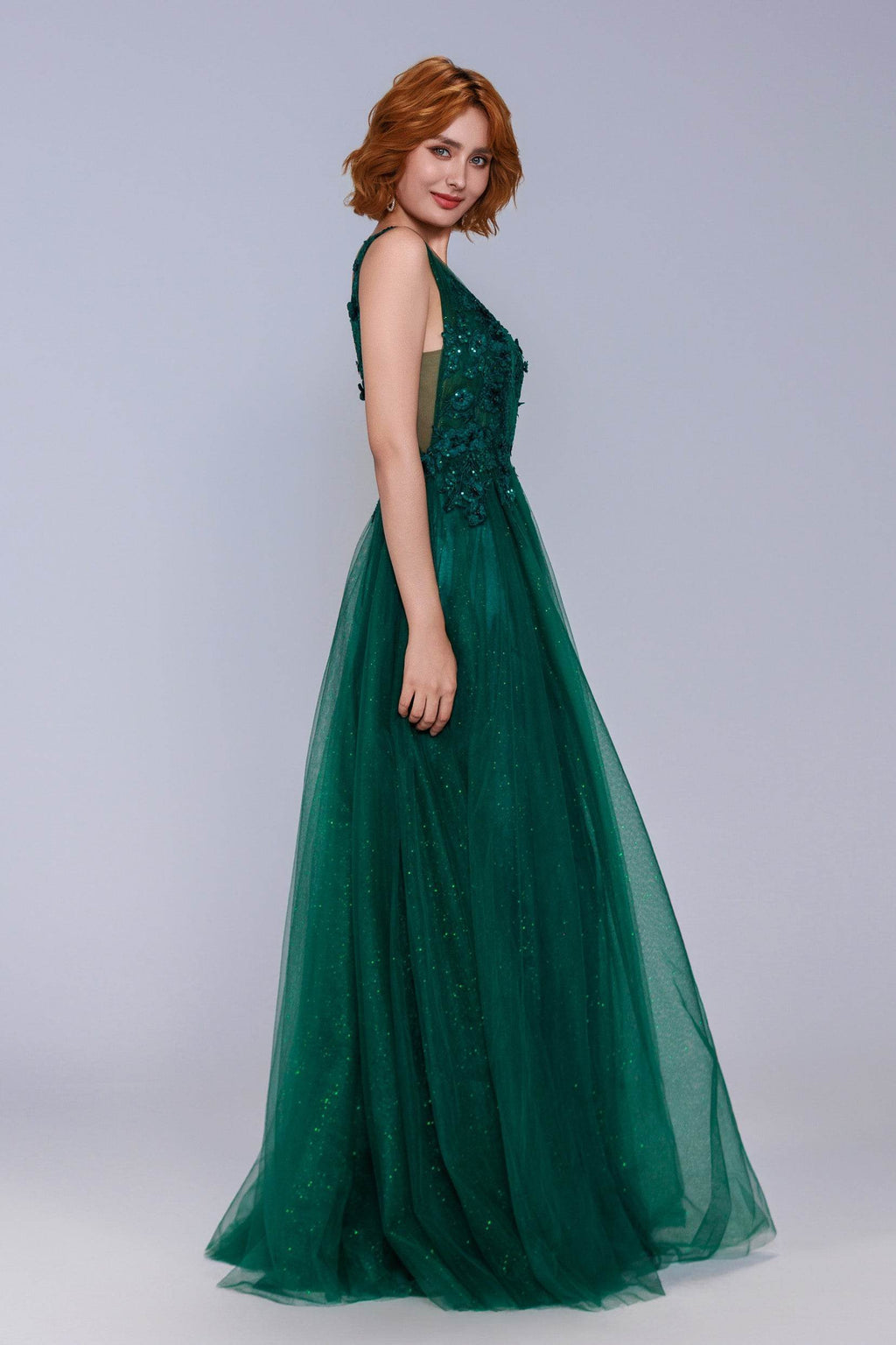 Elegant A Line Maxi Tulle Prom Dress for Prom