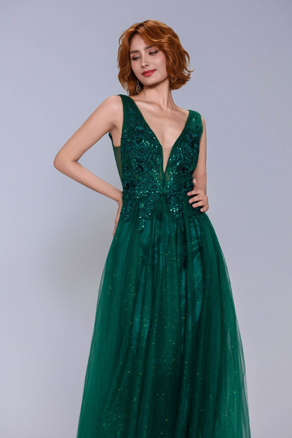 Elegant A Line Maxi Tulle Prom Dress for Prom
