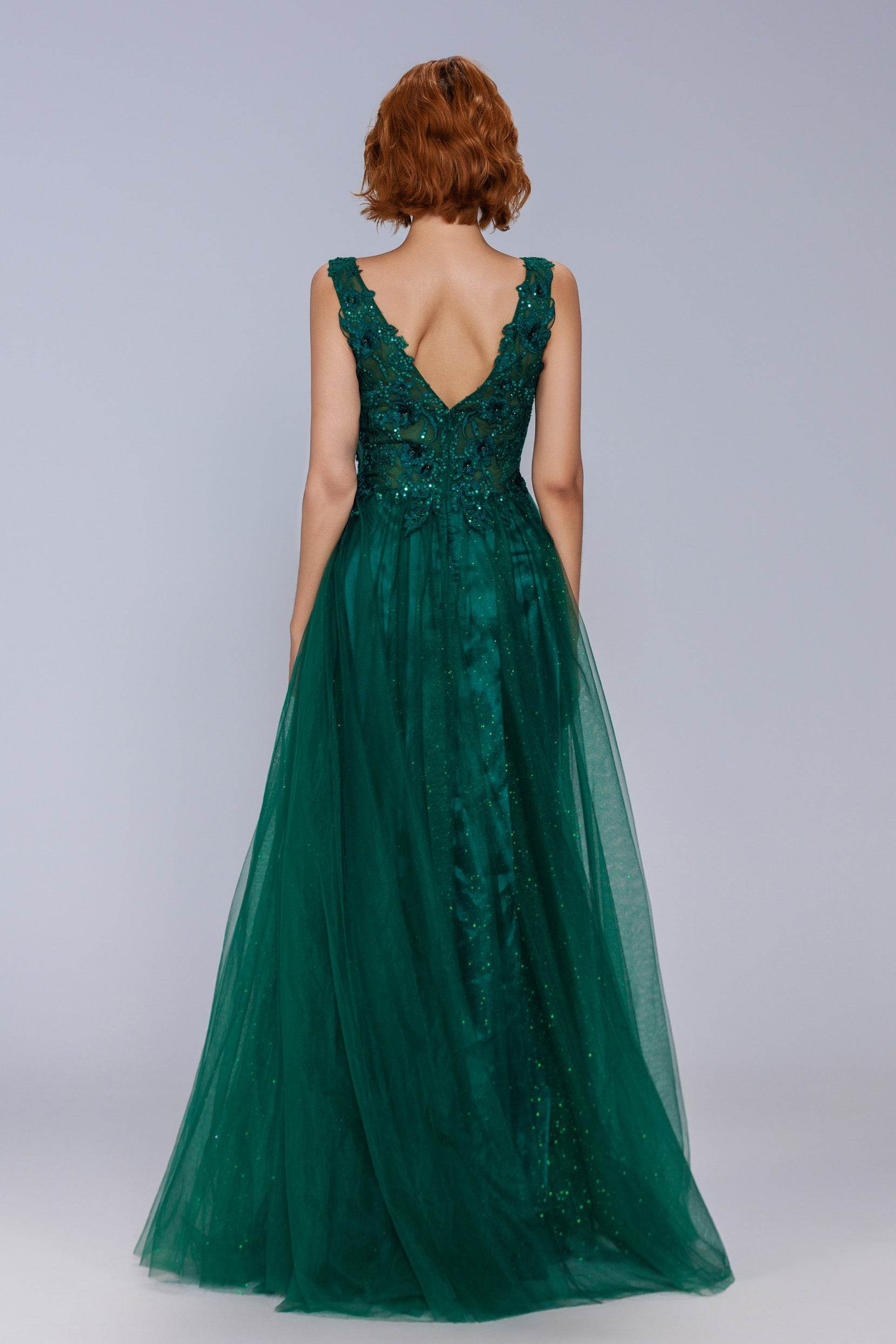 Elegant A Line Maxi Tulle Prom Dress for Prom