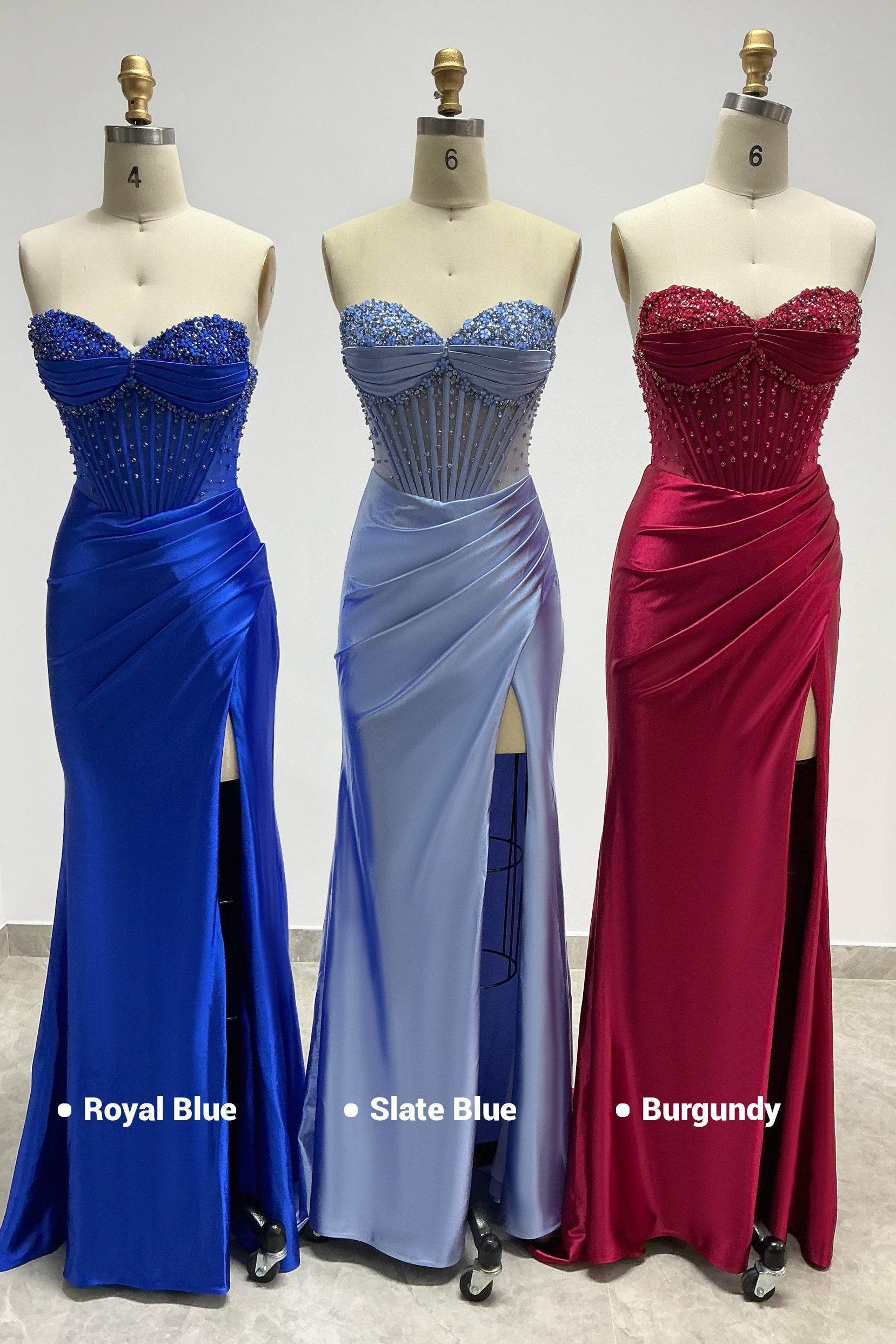 Elegant Sheath Column Sweep Brush Train Stretch Satin Prom Dress for Prom