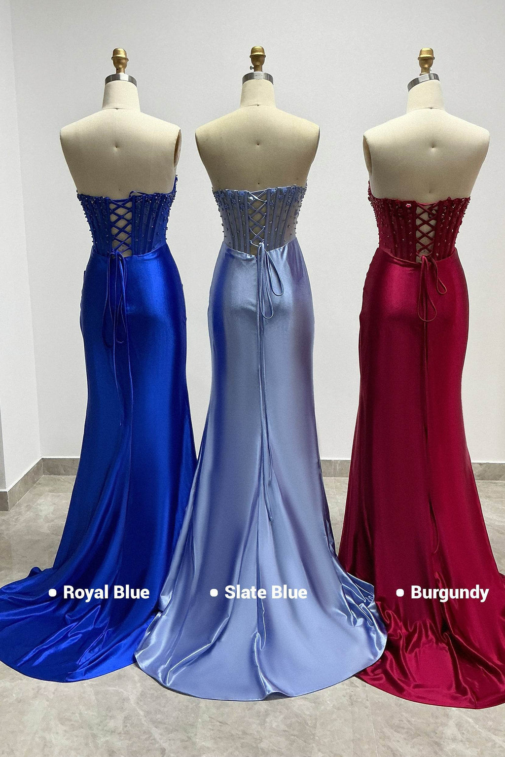 Elegant Sheath Column Sweep Brush Train Stretch Satin Prom Dress for Prom
