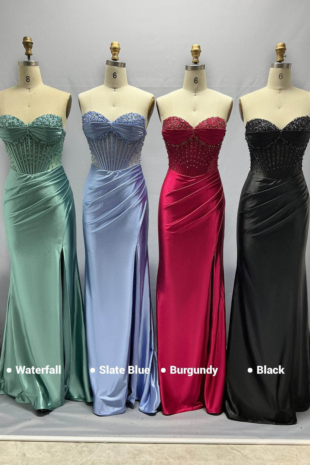 Elegant Sheath Column Sweep Brush Train Stretch Satin Prom Dress for Prom
