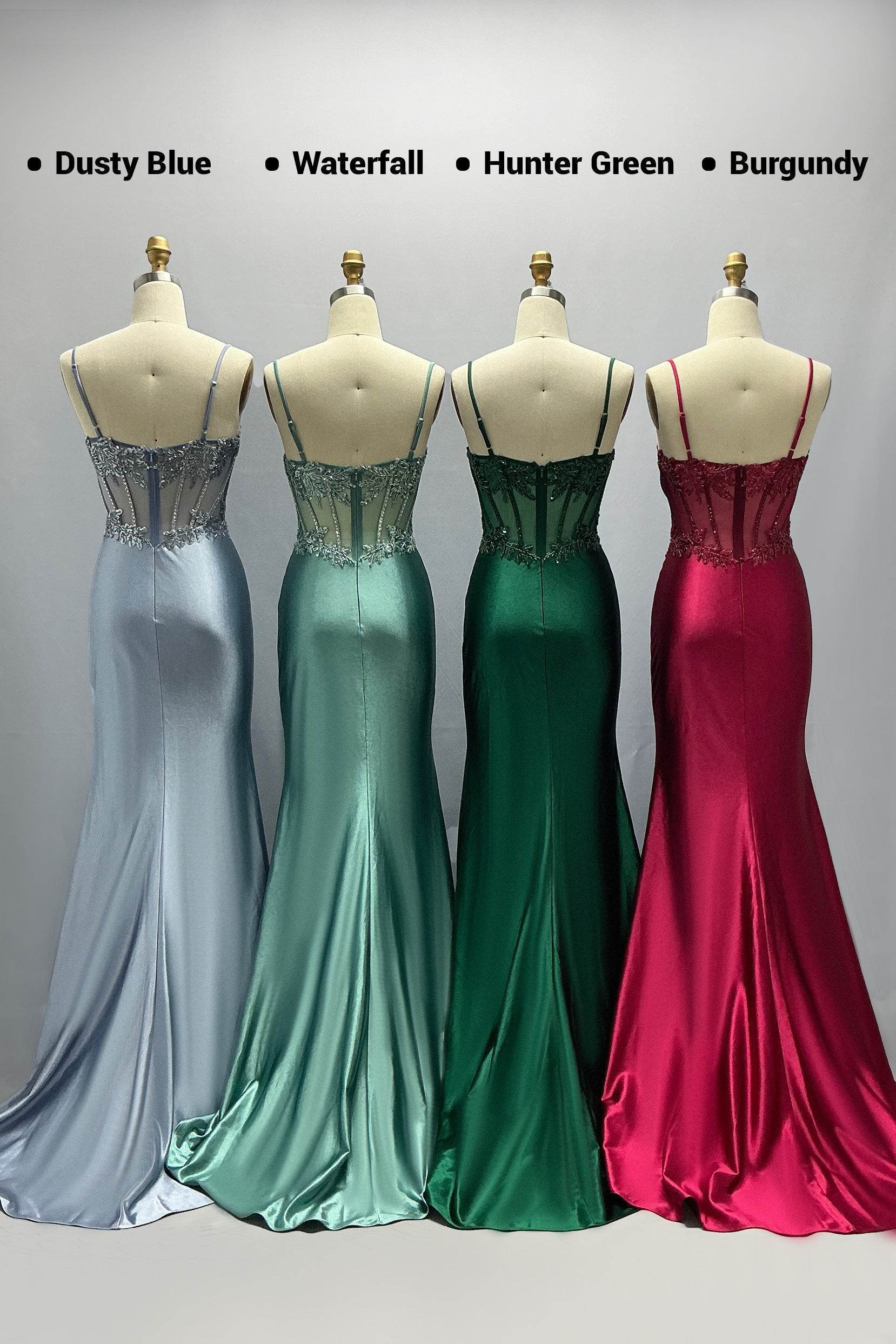 Elegant Sheath Column Sweep Brush Train Stretch Satin Prom Dress for Prom