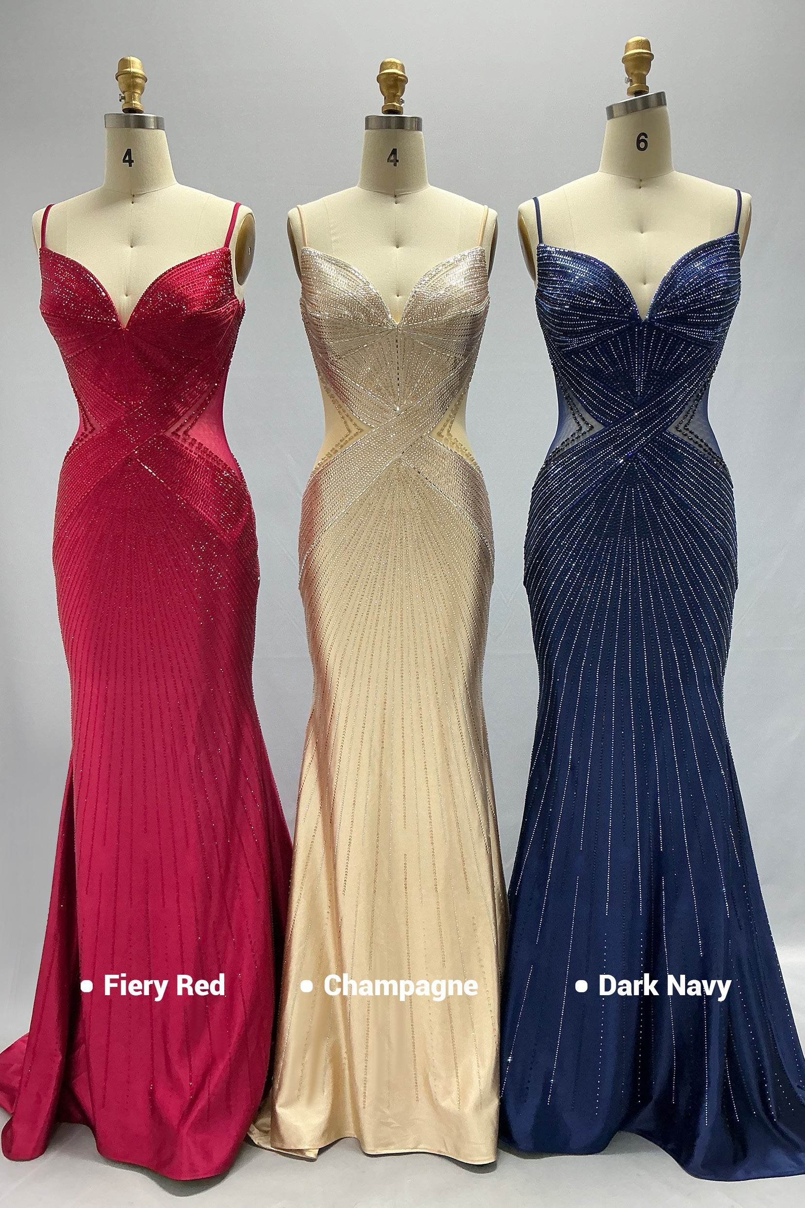 Elegant Sheath Column Sweep Brush Train Sequined Prom Dress for Prom
